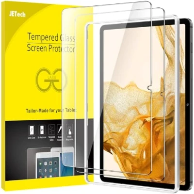 Image of JETech Screen Protector for Samsung Galaxy Tab S8 2022 / S7 2020 11 Inch (SM X700/X706/T870/T875/T878) with Easy Installation Frame, Tempered Glass Film, HD Clear, 2 Pack