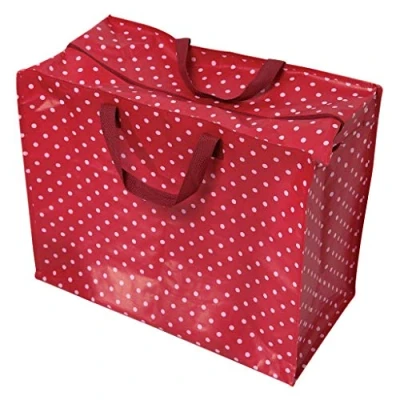 Image of Large Storage Bag with Zip Strong and Durable 55 x 48 28cm 70l Choice of Design (Red Retrospot)