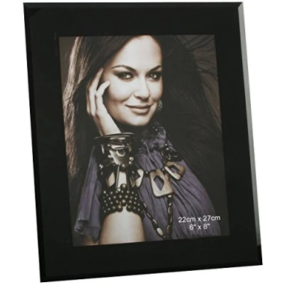 Image of Juliana Unisex Impressions Glass Plain Design Photo Frame 6 x 8 Black