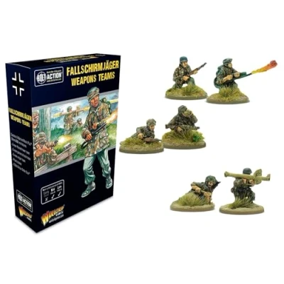 Image of Warlord Games Fallschirmjäger Weapons Teams 28mm Scale Miniatures for Bolt Action Highly Detailed World War 2 Table top Wargaming