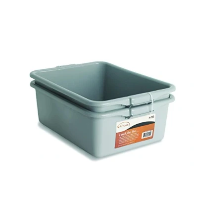 Image of NUCU Storage Tub, Gray, 20&quot; L x 15&quot; W 7&quot; H