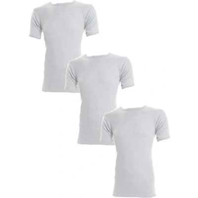 Image of 3 Pairs Mens Undercover Brushed Thermal Short Sleeve Vests White XX Large