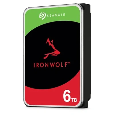 Image of Seagate IronWolf, 6 TB, NAS, Internal Hard Drive, CMR, 3.5 Inch, SATA, 6GB/s, 5,400 RPM, 256MB Cache, for RAID Network Attached Storage, 3 year Rescue Services (ST6000VN0033)