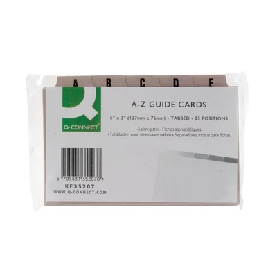 Image of Q Connect Guide Card 5x3 Inch A Z Buff (Pack of 25) KF35207