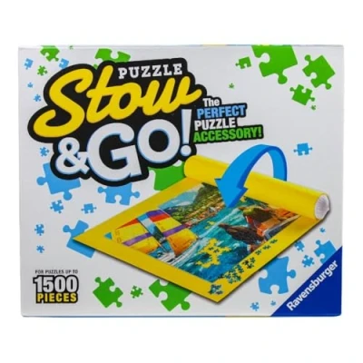Image of Ravensburger 17960 Puzzle Stow and Go Portable Mat for Easy Storage Bright Yellow Enhanced Contrast Ideal Piece Sorting Accommodates up to 1500 Pieces