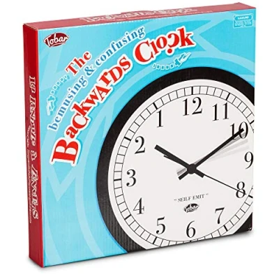 Image of Tobar Downside Clock, Plastic, glass, Blue, 30 x 5 cm