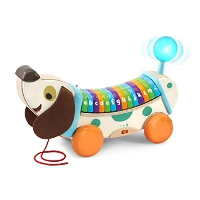 Image of LeapFrog Wooden Alphapup Learning &amp; Developmental Toy with Interactive Letter Buttons Suitable for Ages 12+ Months