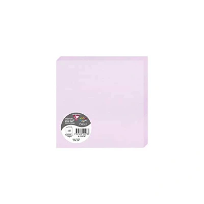Image of Clairefontaine Ref 12178C Pollen Folded Card (Pack of 25 Sheets) 160 x 160mm Sized, 210gsm Card, Inkjet &amp; Laser Printer Compatible, Acid Free Lilac