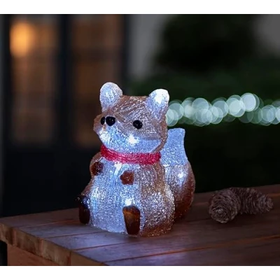 Image of Smart Garden InLit Ice DecoFox Christmas Decoration 15cm LED Battery Operated Indoor and Outdoor Use Auto Timer Function For Home Festive Lights