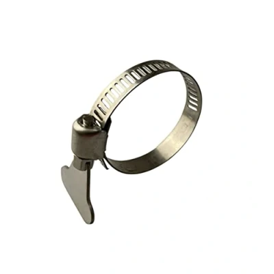 Image of Boltza Stainless Steel Butterfly/Thumbscrew Clamp Wing Jubilee Type Hose Pipe Clips 16 25mm x4