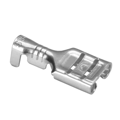 Image of Heschen Female Spade Quick Splice Crimp Terminals, 6.3mm Connector, Non insulated, 100 Pcs