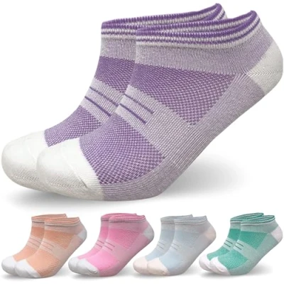Image of Towelogy Womens Low Cut Ankle Socks Breathable Ladies Thin Cotton Trainer Liners Multipack Size 4 7 (UK, Numeric, 4, 7, Regular, Pastels Set)