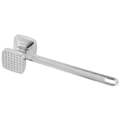 Image of Fackelmann Meat Tenderiser, Hammer &amp; Mallet for Steak, Beef, Chicken or Pork, Dual Sided Heavy Duty Durable Aluminium, 22.5x6x5cm, Silver