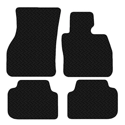 Image of Carsio Car Mats For Mini Clubman 2016+ Onwards 3mm 4pc Set Tailored Fit Rubber Floor Mat Complete Accessory Black Custom Fitted Anti Slip Backing, Heavy Duty &amp; Waterproof