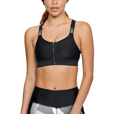 Image of Under Armour UNDKU Women UA VANISH High Zip Bra Sport Black/Black/Reflective (001), 32B