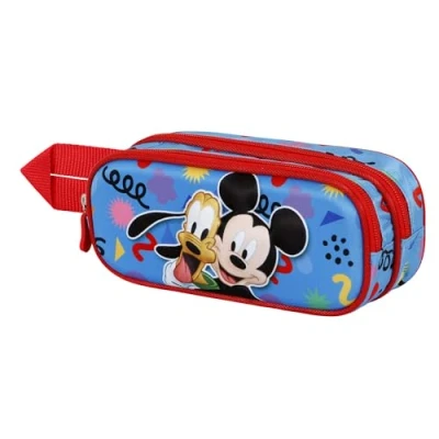 Image of Karactermania Mickey Mouse Mates 3D Double Pencil Case, Blue, 22 x 9.5 cm