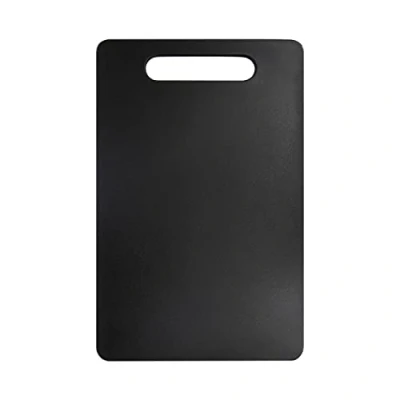 Image of Fotouzy Plastic Utility Cutting Board with Handles, Food Safe PP Material, BPA Free, Dishwasher Safe, Thick Chopping Board, Large Size, Easy Grip Handle, for Kitchen (Black)