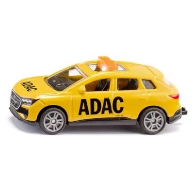 Image of siku 1565, Audi Q4 e tron ADAC Breakdown Service, Toy Car, Metal/Plastic, Yellow, Tow Hitch, Rubberised Tyres, Yellow Light Bars