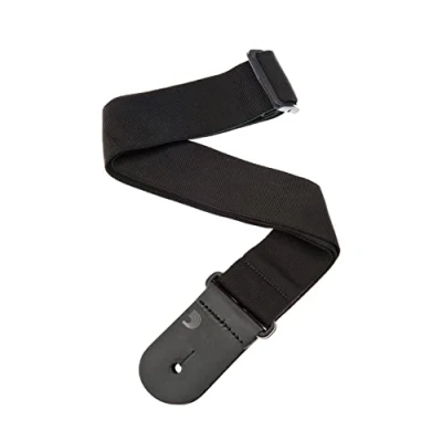 Image of D&#039;Addario Accessories Guitar Strap Electric Strap, Acoustic &amp; Bass Woven Black Tube