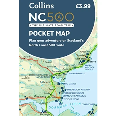 Image of NC500 Pocket Map: Plan your adventure on Scotland’s North Coast 500 route official map