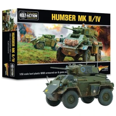 Image of Warlord Games Humber MK II/IV Armoured Car 1:56 / 28mm Plastic Scale Model for Bolt Action Highly Detailed World War 2 Miniatures Table top Wargaming