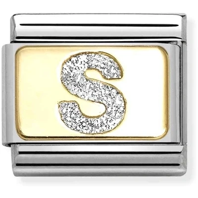 Image of Nomination Gold Glitter S Charm