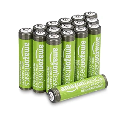 Image of Amazon Basics AAA NiMh High Capacity Rechargeable Batteries 850mAh (16 Pack) Pre charged