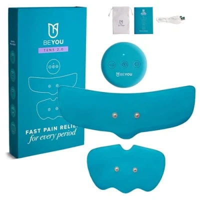 Image of BeYou Wireless TENS Machine for Pain Relief, Period PCOS, Endometriosis, Back &amp; Labour Support 2 Validated Pad Shapes Rechargeable Battery 20 Intensity Levels 6 Massage Modes