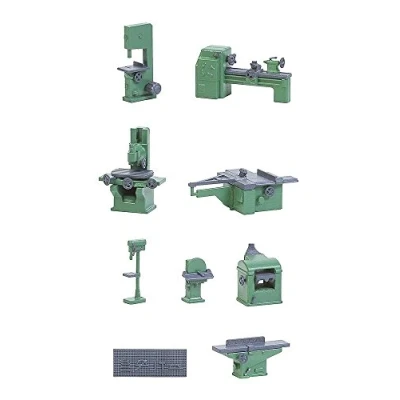 Image of FALLER 180455 Workshop Furnishings Scenery and Accessories Building Set, Green, Small