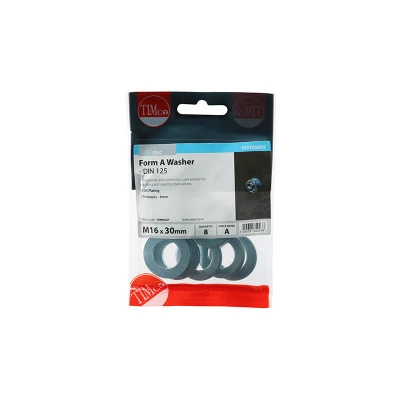 Image of 11x TIMCO Form A Washers Zinc 16WHAZP Pack of 8