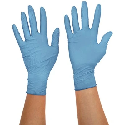 Image of Gloveman Blue Vinyl Powder Free Gloves Large 100 pcs