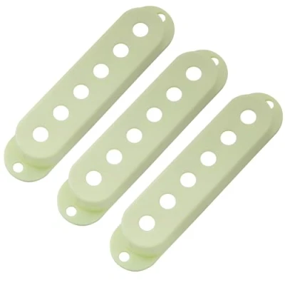 Image of Musiclily Pro 52.5mm Plastic Single Coil Pickup Covers Set for USA/Mexican Strat ST Style Electric Guitar, Mint Green (Set of 3)