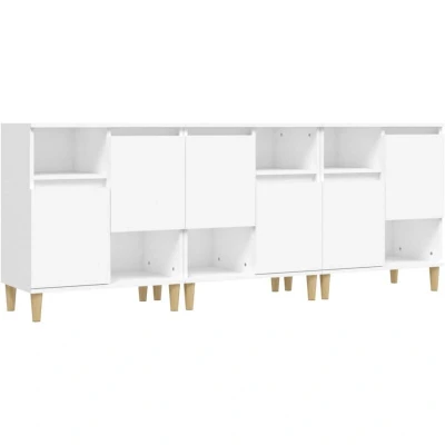 Image of vidaXL Sideboards 3 pcs White 60x35x70 cm Engineered Wood