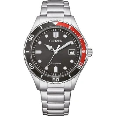 Image of Citizen Men Analogue Eco Drive Watch with Stainless Steel Strap AW1820 81E