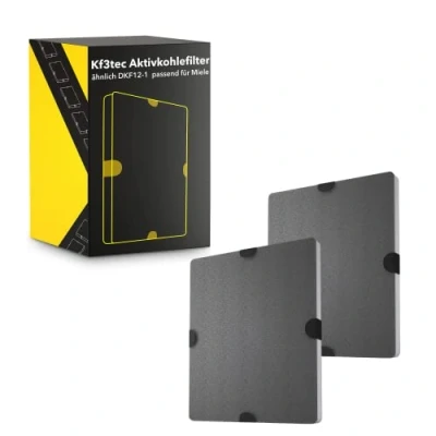 Image of Kf3tec KF3TECactivated carbon filter similar to DKF12 1 or 6228731, suitable for Miele extractor hoods DA269 4 / DA279 DA390 DA420 28996265D (pack of 2)