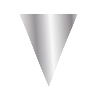 Image of Oaktree Uk 649507 Metallic Solid Colour Bunting 20 Flags 20cm x 30cm 10m Silver