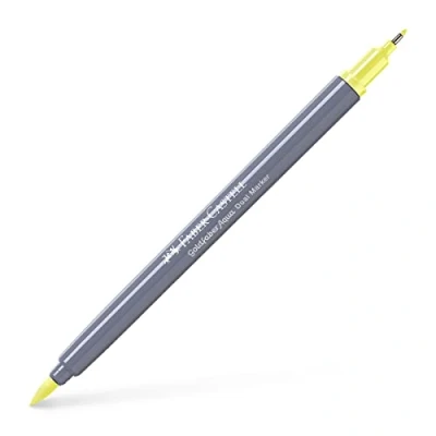 Image of Faber Castell Creative Studio Goldfaber Aqua Dual Marker, Light Yellow Glaze, Single For Art, Craft, Drawing, Sketching, Home, School, University, Colouring