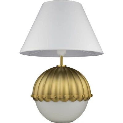 Image of Pralines Table Lamp With Round Tapered Shade Brass, E27