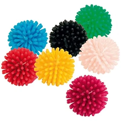 Image of Pack of 7 Hedgehog Ball for cats. Cats are addicted to playing with these (3 cm)