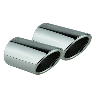 Image of L&amp;P A294 Exhaust Trims Stainless Steel Mirror Polished Plug&amp;Play Chrome Tips Set of 2