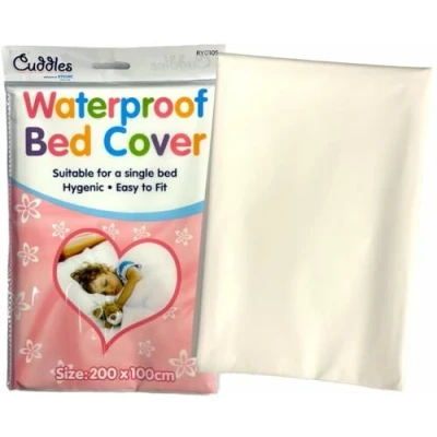Image of SKYTE® Waterproof Bed Cover Wetting Sheet Single Mattress Protector for Child, Baby, &amp; Pets Plastic Easy To Fit
