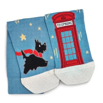 Image of RADLEY 1pk Festive Dog Socks in Boathouse Blue