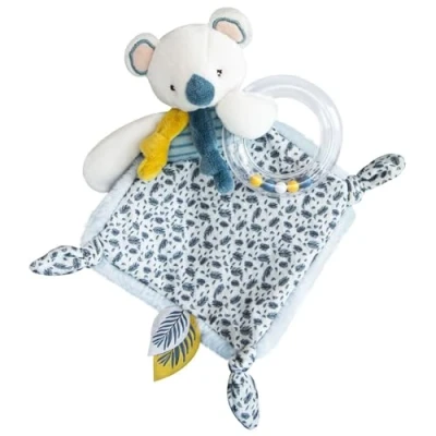 Image of Doudou ET Compagnie COMPAGNOE YOCA LE Koala DC3666 Baby Blanket Rattle White 22