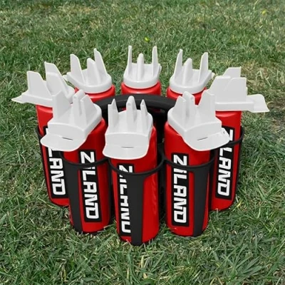 Image of Ziland Hybrid Water Bottle Set (8 x 1 Litre Bottles Carrier)(Red/White Black Carrier)