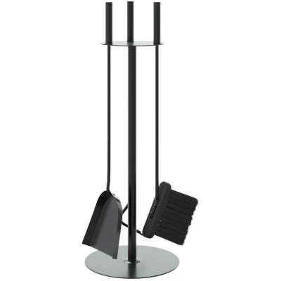 Image of vidaXL 4 Piece Fireplace Tool Set 22x59 cm Steel