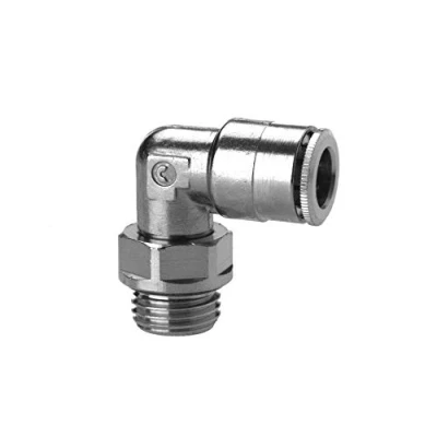 Image of Camozzi 6522 10 3/8 Push In Fitting Swivel Elbow, mm Tube, 3/8&quot; Thread (Pack of 5)