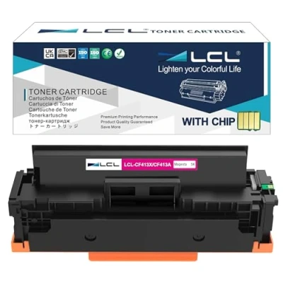 Image of LCL Compatible Toner Cartridge 410A 410X CF413A CF413X 5000 Pages (1 Pack Magenta) Replacement for HP Color LaserJet Pro MFP M477fnw M477fdn M477fdnwMFP M452dn M452dw M452nw M377dw