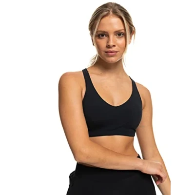 Image of Roxy Heart INTO IT Sports bra, Women&#039;s, Size: Large, Anthracite