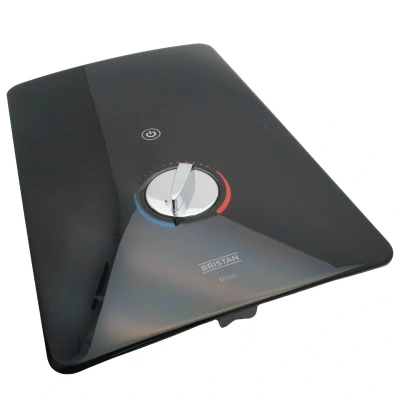 Image of Bristan Front Cover Inc PCB and Knob For Bliss Electric Shower Black (80W310304 103 302)
