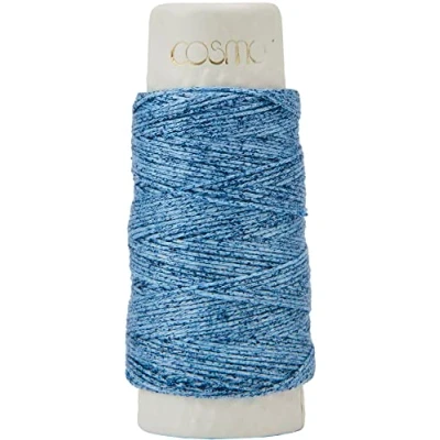 Image of Lecien Cosmo Hidamari Sashiko Variegated Thread 30 Meters Denim Blue